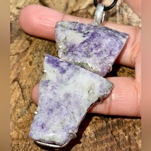 Purple Lepidolite Pendant 3”